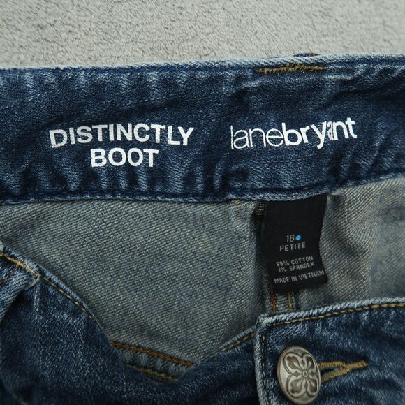 Lane Bryant Jeans Women's 16P High-Rise Distinctly Boot 28" Inseam Distressed - Picture 9 of 16